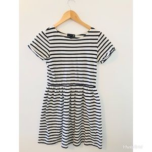 Adorable navy white striped cotton dress size XS